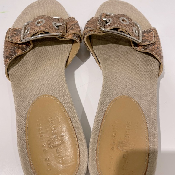 Car Shoe slide snake skin with singer buckle size 38 - Picture 2 of 3